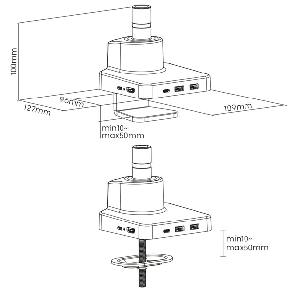 MAA1000 Laptop docking station for monitor arm SMMA1050
