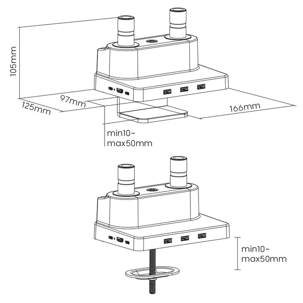 MAA1001 Laptop docking station for monitor arm SMMA1051