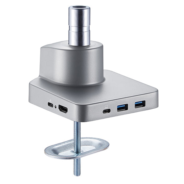 Quick assembly gas sprung monitor arm 9Kg Capacity SMMA1052 Silver with optional Laptop Docking Station