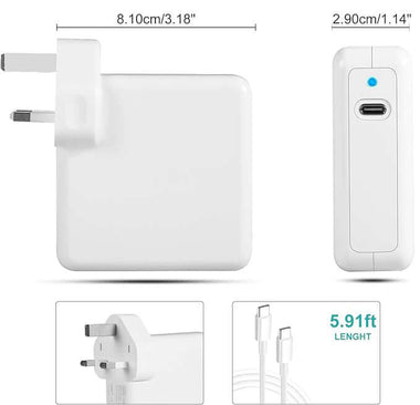 100W Power Supply USB-C UK for Laptop Docking Station