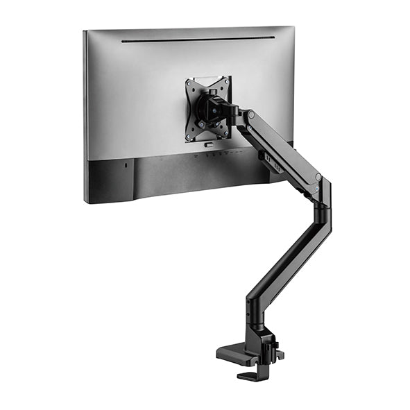 Quick assembly gas sprung monitor arm 9Kg Capacity SMMA1050 Black with optional laptop docking station