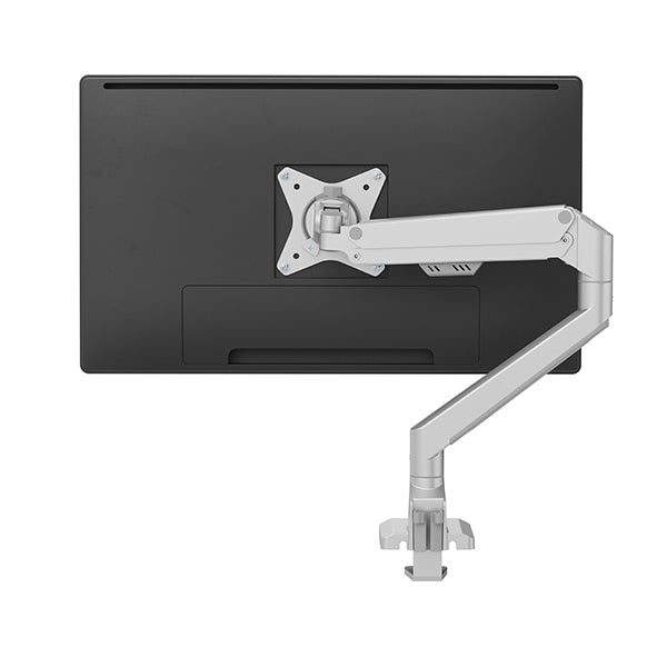 Quick assembly gas sprung monitor arm 9Kg Capacity SMMA1052 Silver with optional Laptop Docking Station