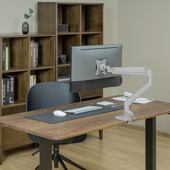Quick assembly gas sprung monitor arm 9Kg Capacity SMMA1052 Silver with optional Laptop Docking Station
