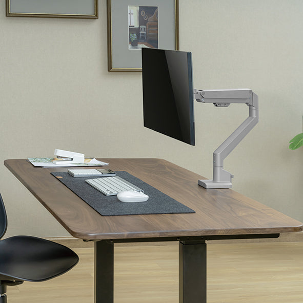 Quick assembly gas sprung monitor arm 9Kg Capacity SMMA1052 Silver with optional Laptop Docking Station