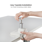 Heavy Duty quick assembly premium single gas sprung monitor arm 20Kg capacity for curved screens SMMA1072 Polished Aluminium