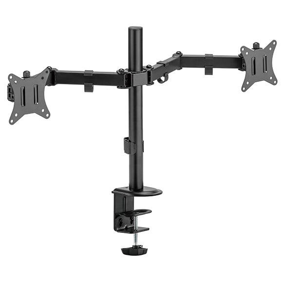 Static pole mounted articulated dual monitor arm 8Kg Capacity SMMA1060