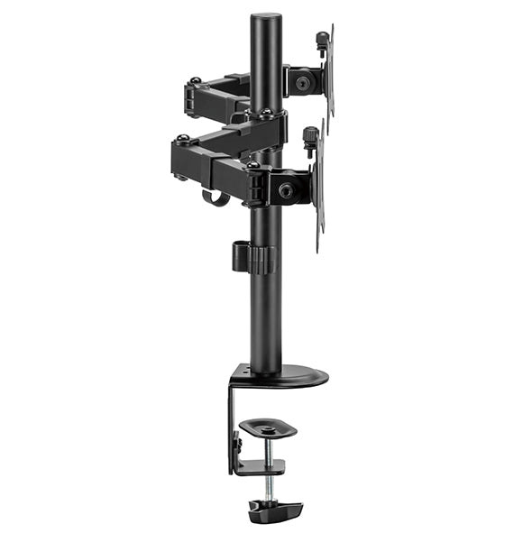 Static pole mounted articulated dual monitor arm 8Kg Capacity SMMA1060