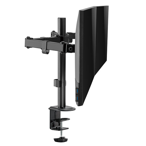 Static pole mounted articulated dual monitor arm 8Kg Capacity SMMA1060