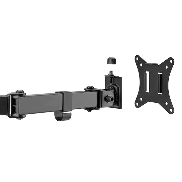 Static pole mounted articulated quad monitor arm 8Kg Capacity SMMA1061 Black