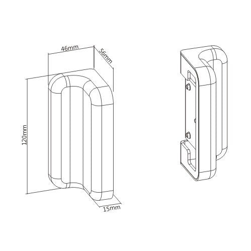 Slat wall wall mounting brackets