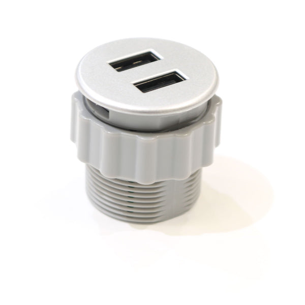 In-desk twin USB charger - Diameter 35mm