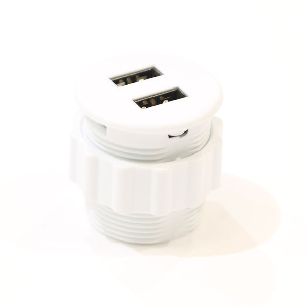 In-desk twin USB charger - Diameter 35mm